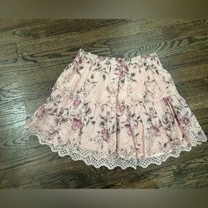 NWT Love Shack Fancy x Gap Floral Pink Skirt